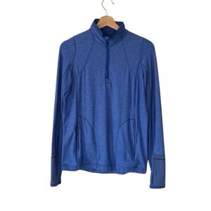 Lululemon Pace Pusher 1/2 Zip Heather Blue, size 8